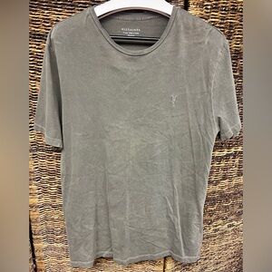 All Saints Green/Gray Short Sleeve Tee- Ramskull, Ossage Shirt,Size: XLarge‎